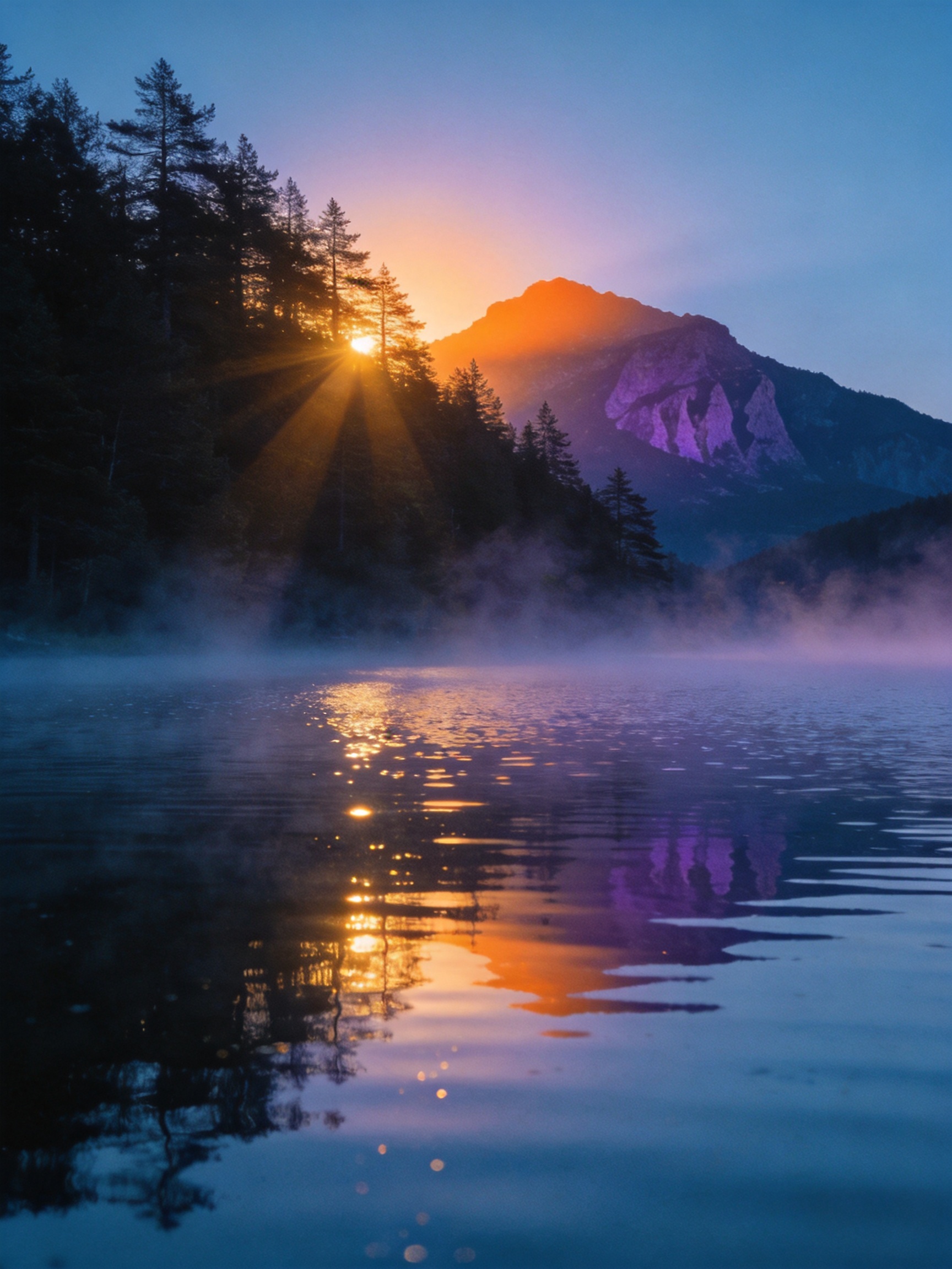 莫干山·晨雾湖光